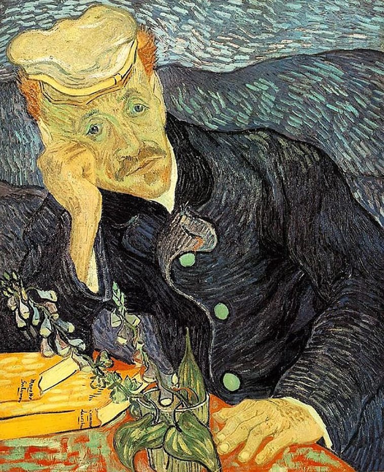 Portrait Of Dr. Gachet by Vincent Van Gogh