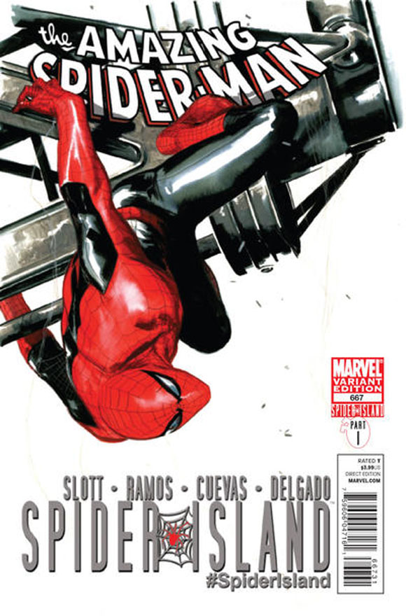 Amazing Spider-Man #667, 2014, with a rare Dell'Otto 1:100 Cover Variant. Source: Recalled Comics