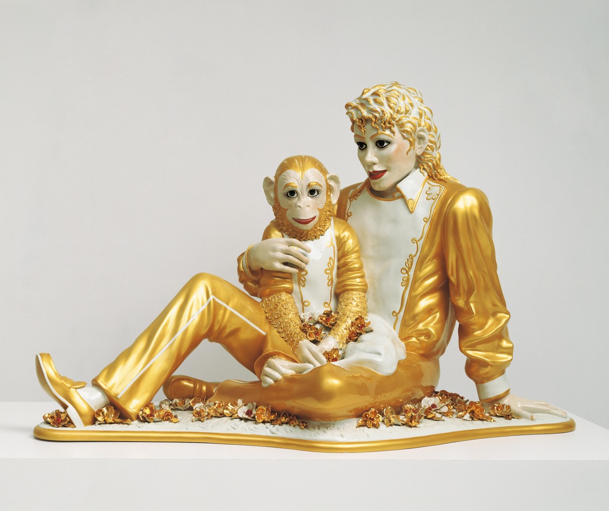 Michael Jackson and Bubbles, by Jeff Koons, 1998. Source: Jeff Koons