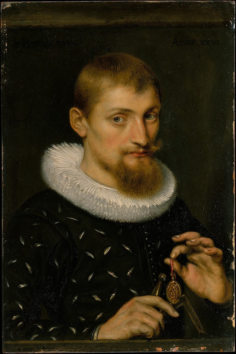 Portrait of a Man, Possibly an Architect or Geographer, by Peter Paul Rubens, 1597 (one of his earliest surviving works). Source: Metropolitan Museum of Art