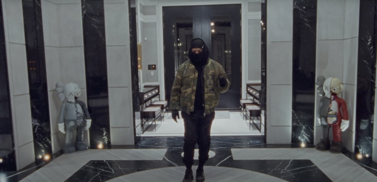 Two Kaws Sculptures in a Drake Music Video