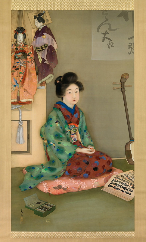 Female Chanter for Jōruri Puppet Theater by Arai Kōu, 1920