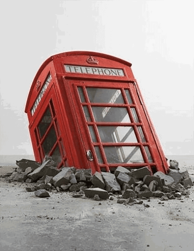 Submerged Phone Booth by Banksy