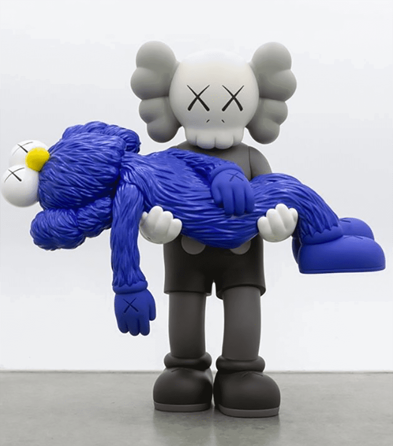 Sculpture by Kaws. 