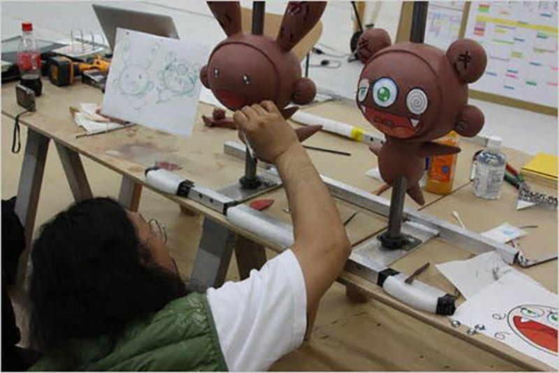 Murakami at work. Image courtesy of the NY Times