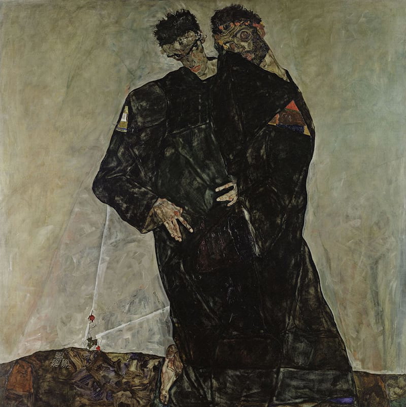 The Hermits by Egon Schiele