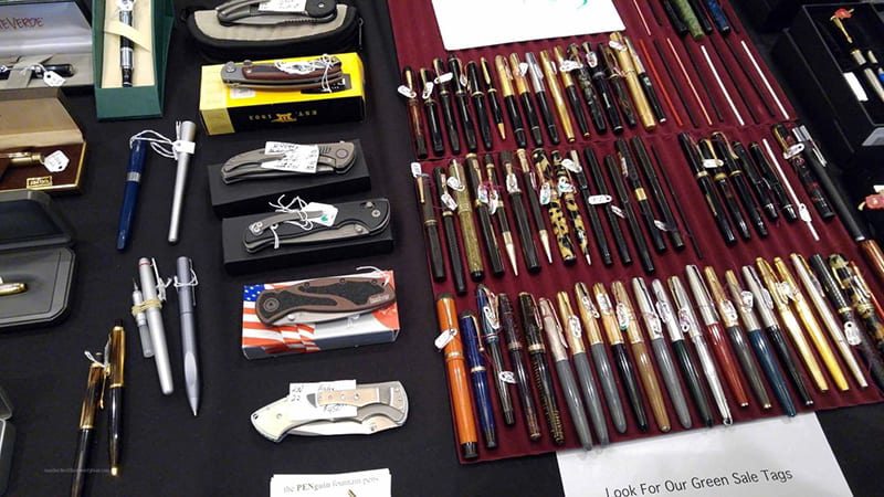Photo of table in the 2016 San Francisco Pen Show