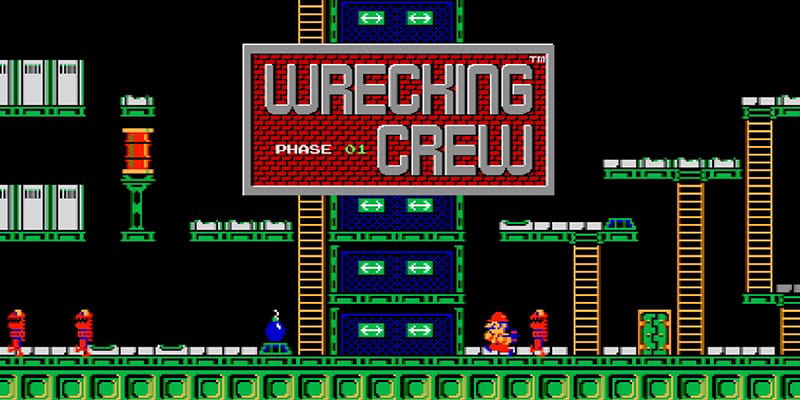 Screencap from NES game Wrecking Crew