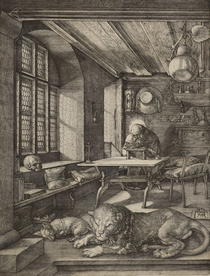 St. Jerome in His Study by Albrecht Dürer, 1514, engraving