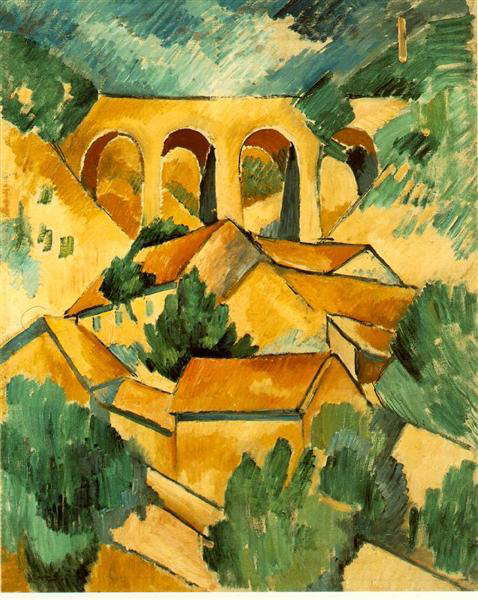 Viaduct at L’Estaque, George Braque, 1908