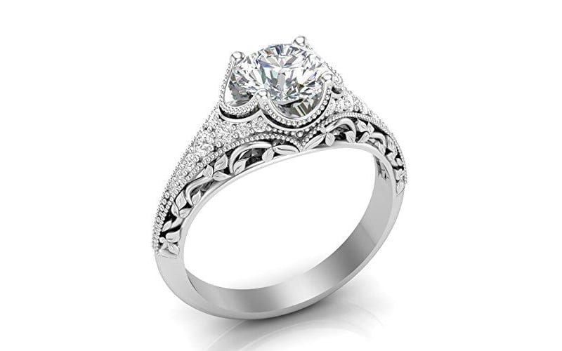 Vintage-style engagement ring