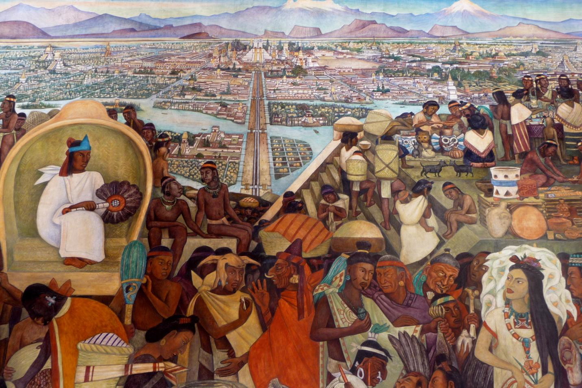Part of the Market of Tlatelolco, Diego Rivera, credits to Jen Wilton on Flickr.