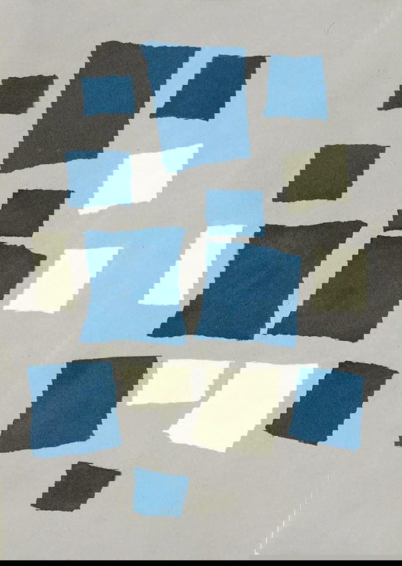Collage with Squares Arranged According to the Laws of Chance