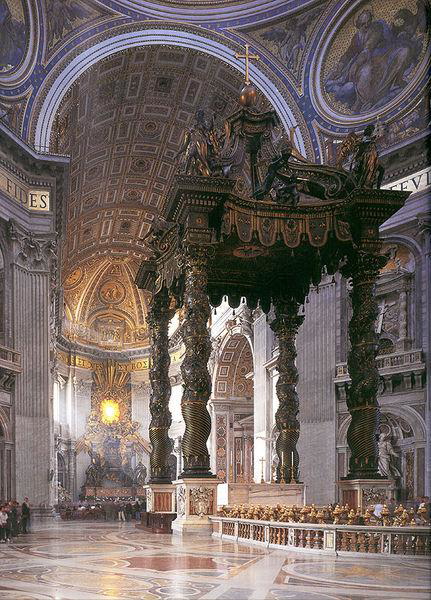 Baldacchino, Bernini, 1623-1634, Bronze, St. Peter’s Basilica, Vatican City