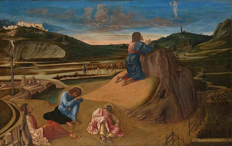 Agony in the Garden by Giovanni Bellini, 1458-60