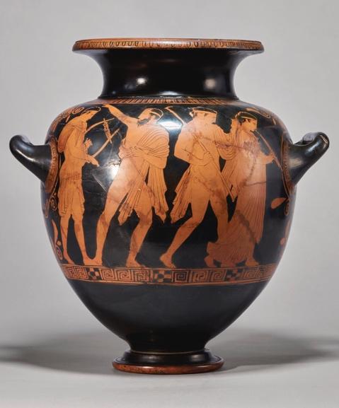 An Attic Red-figured Stamnos, attributed to the Kleophon Painter