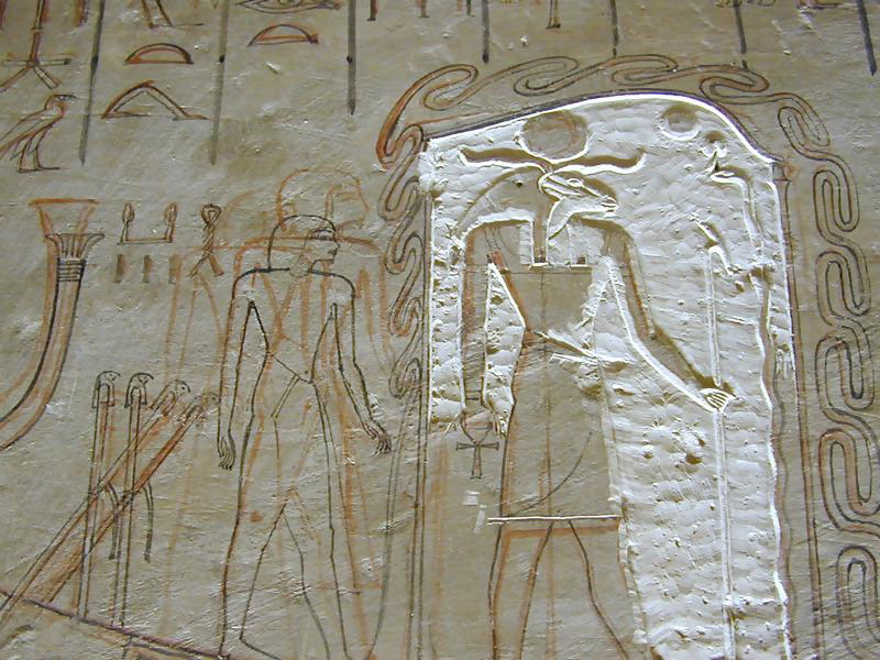 Unfinished carving in tomb of Horemheb
