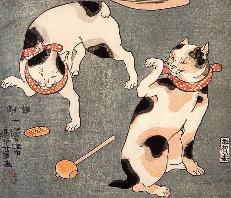 Cats by Kuniyoshi Utagawa