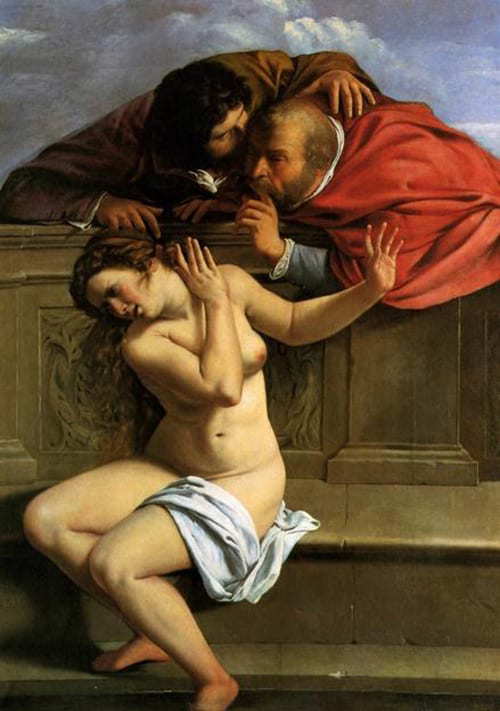 Susanna and the Elders, painting by Artemisia Gentileschi, 1610