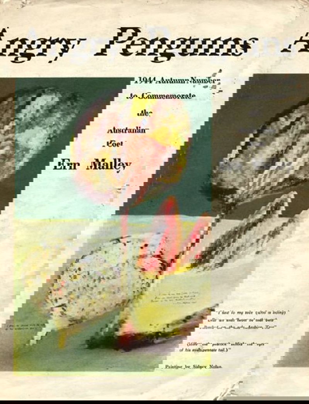 Nolan also painted the cover of the June 1944 Ern Malley edition.