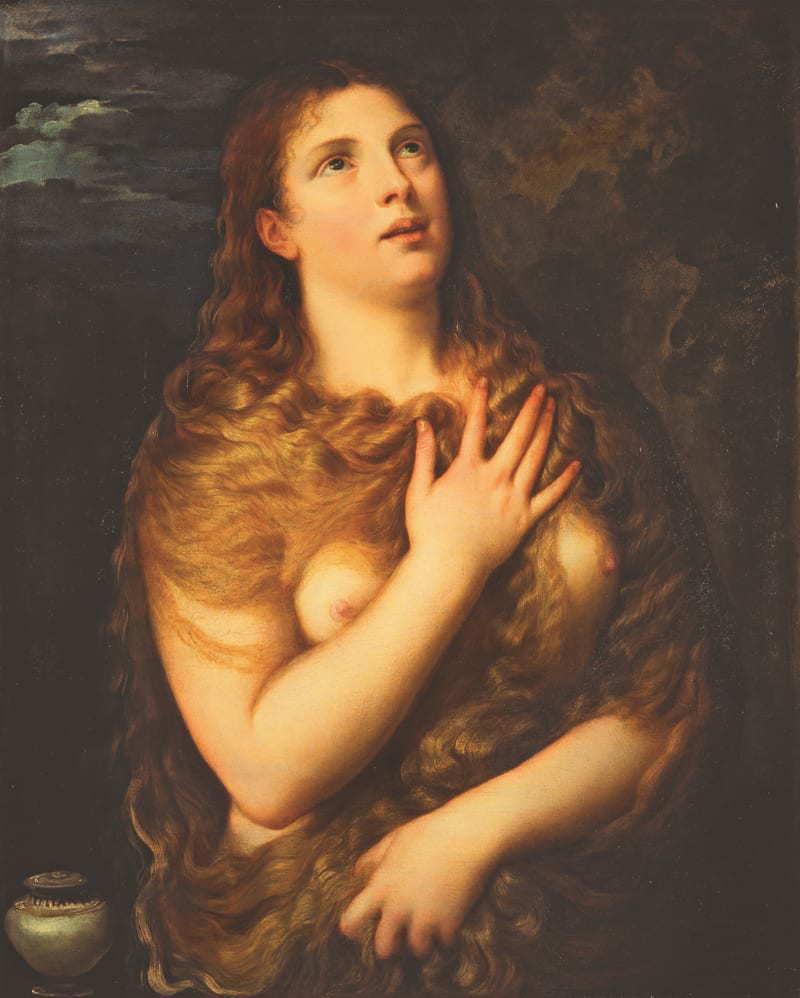 Penitent Magdalene, 1531-1535. Palazzo Pitti, Italy via the Uffizi Gallery