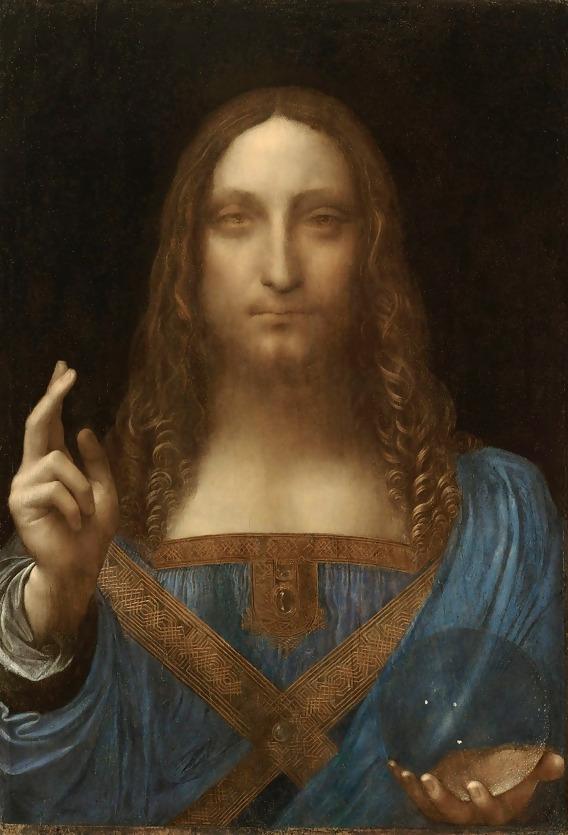 Leonardo DaVinci, Salvator Mundi, c. 1500, oil on walnut, 45.4 x 65.6 cm, after restoration
