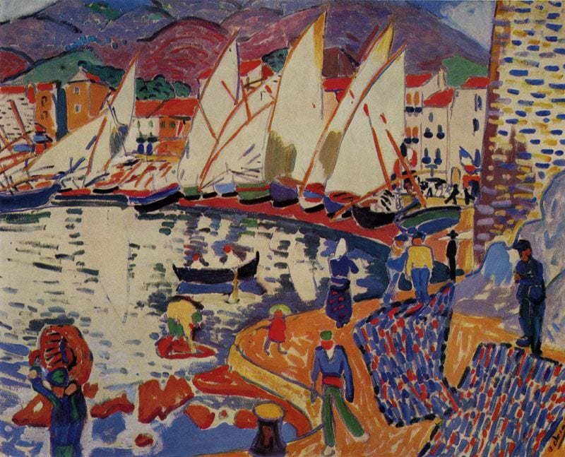 Le séchage des voiles, André Derain, 1905. Exhibited at the first Fauvism exhibition, Salon d’Automne.