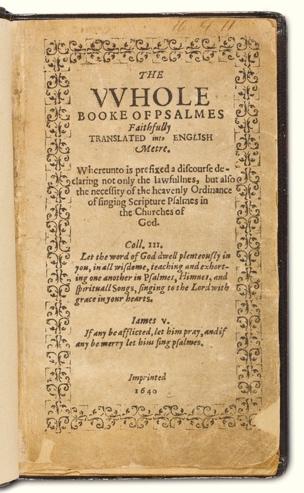 The Bay Psalm Book