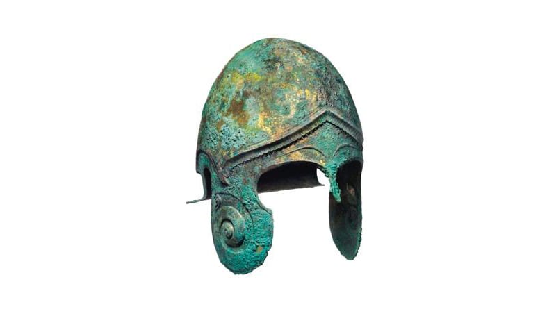 A Greek Bronze Chalcidian Helmet