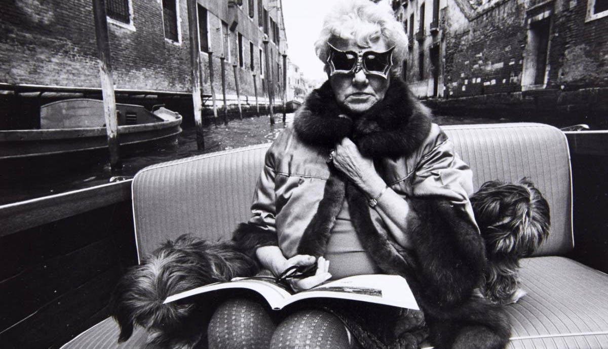 Photo of Peggy Guggenheim in Venice