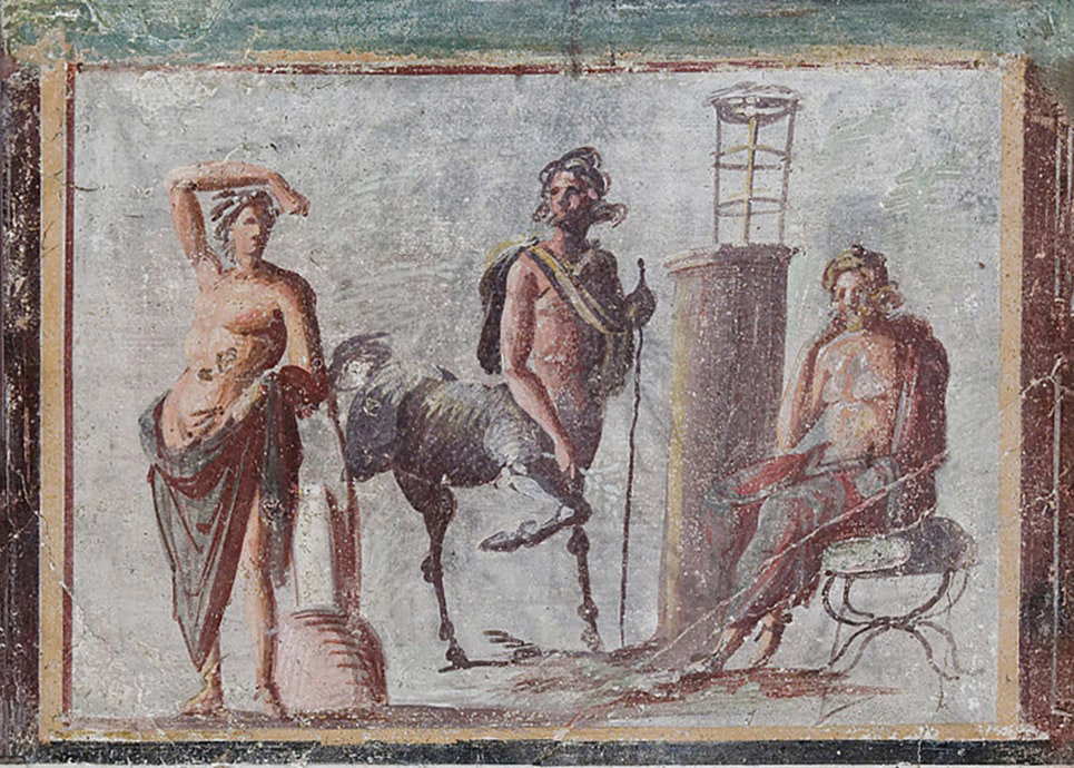 fresco from pompeii depicting asclepius