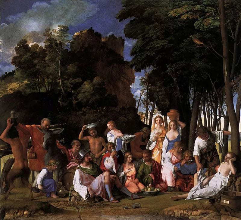 The Feast of the Gods by Giovanni Bellini and Titian, 1514