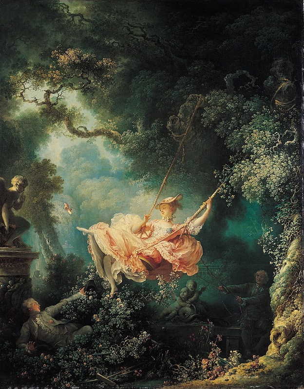 The Swing, Jean-Honore Fragonard, 1767. Wallace Collection, London. via Wikiart