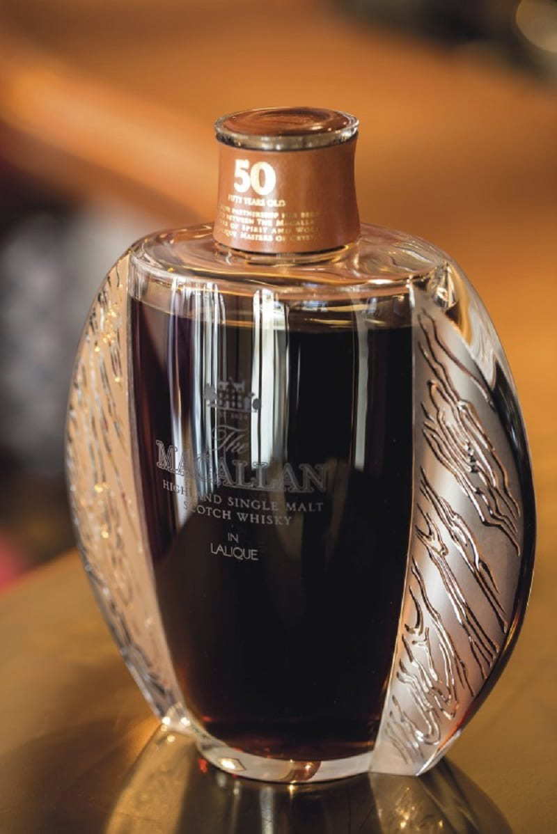 The Macallan 50 Year Old in Lalique, via Christies