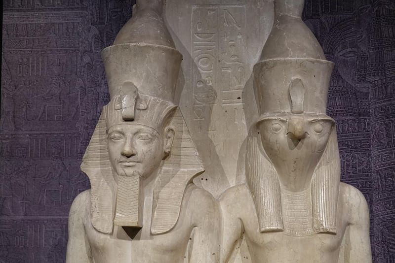 Horemheb and Horus, Rijksmuseum van Ouheden, Leiden