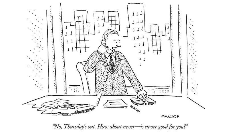 No, Thursday’s out