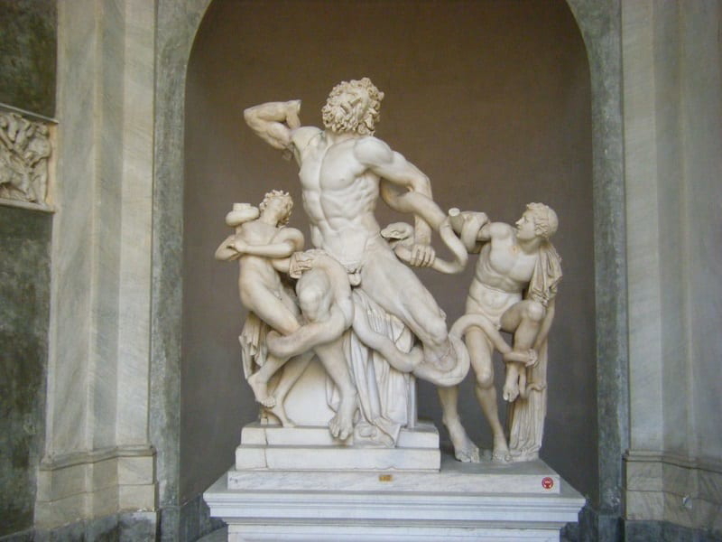 Laocoon and his sons, ‘Agensander’, c200BC. Vatican Museums, Rome. via Shutterstock