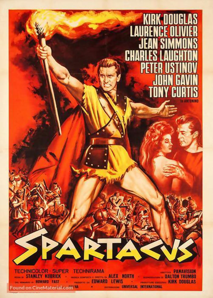 ‘Spartacus’ original movie poster, 1960. via Cinematerial