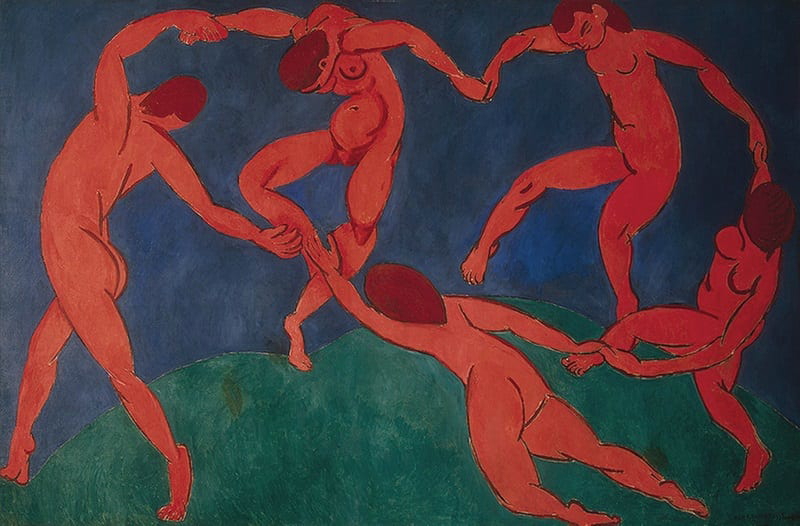 Henri Matisse, The Dance, 1910, oil on canvas, Hermitage Museum, St. Petersburg Russia.