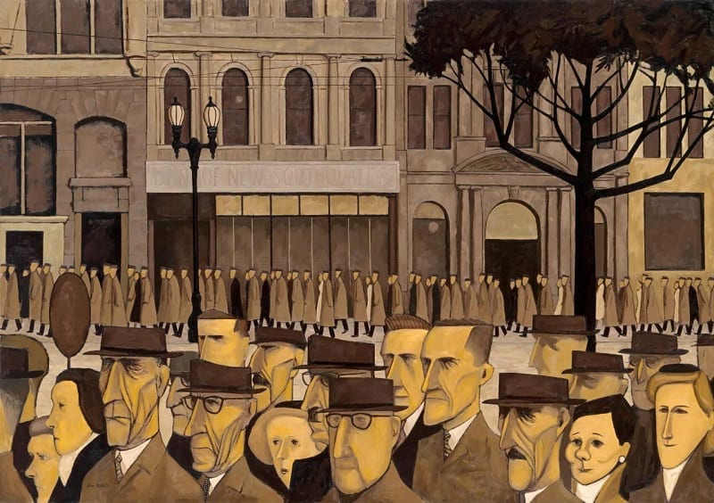 Collins St., 5 pm, by John Brack, 1955 