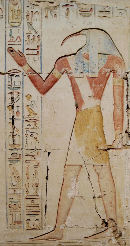 God Thoth, relief carving from Abydos Temple