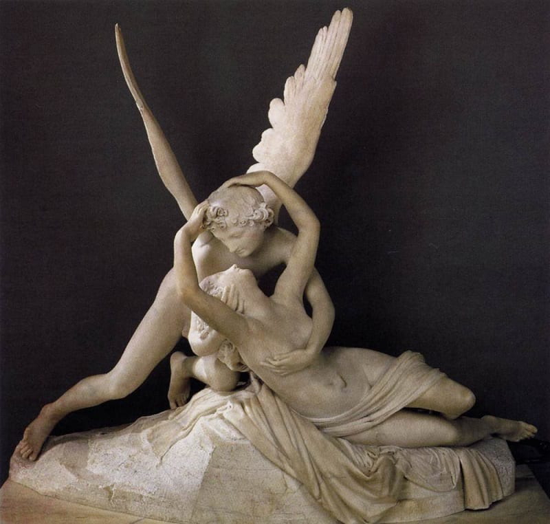 Cupid and Psyche, Antonio Canova, 1793. Louvre, Paris. via Wikiart