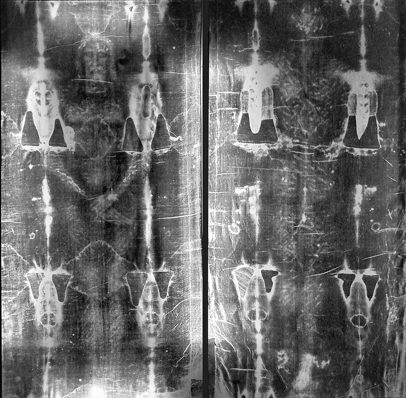 Full Length Negative Image of The Shroud of Turin
