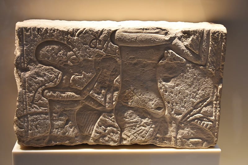 Nefertiti following Akhenaten worshipping the Aten, Pergamon Museum, Berlin