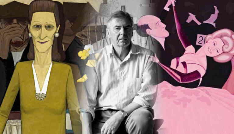 John Brack with Old Time and The Bar paintings