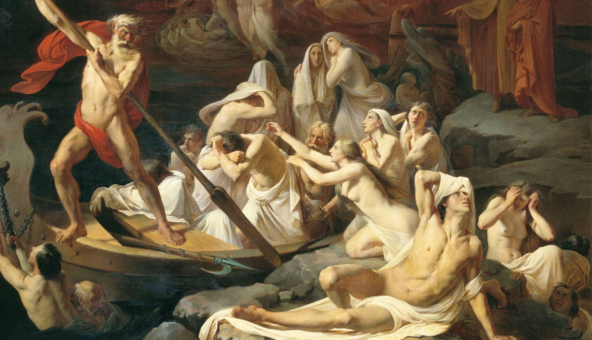 Charon carries souls across the river Styx by Alexander Litovchenko, 1860