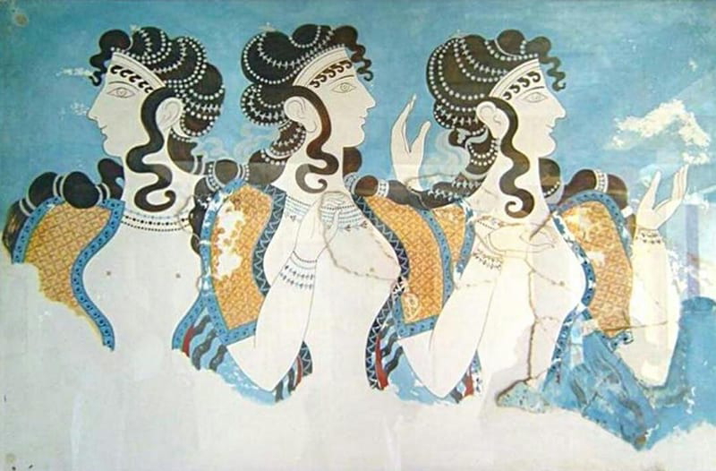 Three Women fresco, Knossos Palace