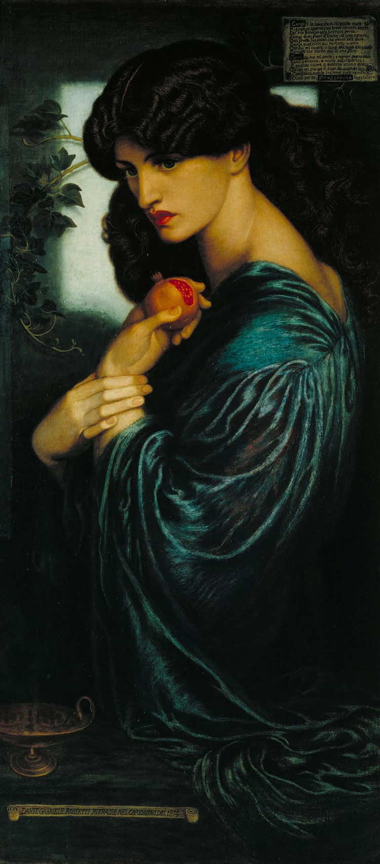 Rossetti’s ‘Proserpine’, 1874. via Wikiart