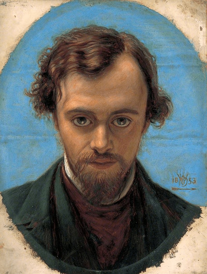 A haunting portrait of Rossetti as a young man, painted by fellow Pre-Raphaelite, William Holman Hunt. via ConSentido Propio