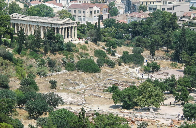 The temple of Hephaestus is the best-preserved temple in the whole of Greece.